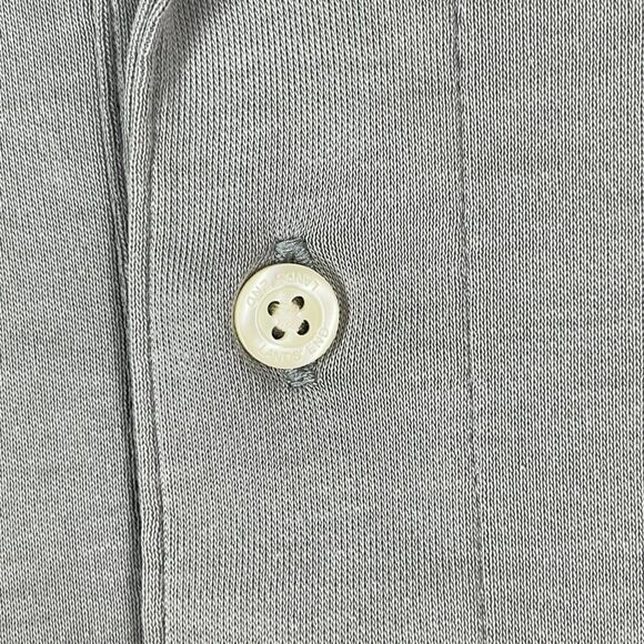 Lands End Shirt Extra Large Tall Mens Gray Traditional Fit Rugby Business Casual - Picture 5 of 11